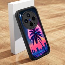 HONTINGA Vivo X300 ile Uyumlu Kılıfı Düşüme Önleyici Basitlik Anti Düşme Kamera Korumali Şirin Kedi Manzara Siyah Desen Yumuşak Silikon Telefon Kılıfı Kadın ve Erkek Için Uygundur K2-0075