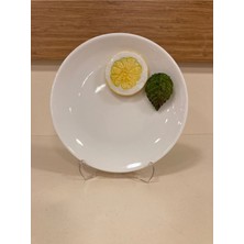 Özbience El Yapımı Porselen Limon Dekorlu 16 cm Çerezlik Veya Şekerlik