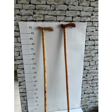 PremiumPort El Işlemeli Ahşap Baston 90-100 Cm, Zarif ve Dayanıklı Tasarım