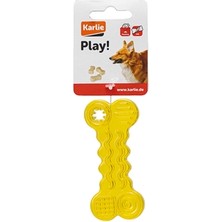 Karlie Cosmotex Karlıe Köpekler Için Plastik Diş Kaşıma Kemik Şeklinde Oyuncak Sarı (10X4X1,5)