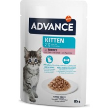Cosmotex Advance Cat Kıtten Turkey Wet Pouch 12X85GR