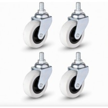 Dorasan 4 Adet 50X20 mm Gri Vidalı Teker - Hts 322