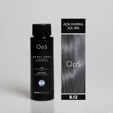 Qos Gloss Shot (Likit Jel Boya) 60 ml Lıght Blonde Irıse Ash 8.12
