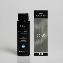 Qos Gloss Shot (Likit Jel Boya) 60 ml Very Lıght Blonde Ash Intense 9.11