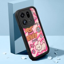 HONTINGA Oppo Find X9 Pro 5g ile Uyumlu Kılıfı Düşüme Önleyici Basitlik Anti Düşme Kamera Korumali Şirin Kedi Kedi Siyah Desen Yumuşak Silikon Telefon Kılıfı Kadın ve Erkek Için Uygundur K2-0073