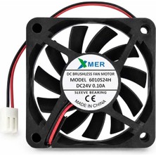 60X60X10MM 24V 2 Uçlu 0.10A 2p Xmer Fan