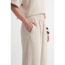 İkikız  Crinkle Palazzo Pantolon