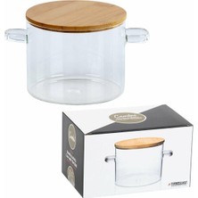 Cambu Ckc Tencere Cam Bambu Kapaklı Mini CMB1820