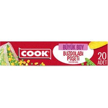 Cook Buzdolabı Poşeti Büyük Boy 30X45 cm 20 Yaprak 4 Adet
