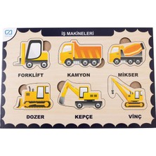Ca Games Ahşap Iş Makineleri Eğitici Set (3 Adet)