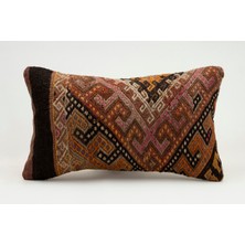 Kilim Wholesale El Yapımı Kilimden Yapılmış Vintage Kırlent Kılıfı, Yün, 30X50 cm