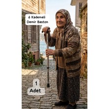 PremiumPort Ayarlanabilir Demir Baston, 6 Kademeli, 54-93 Cm, Sağlam ve Kullanışlı