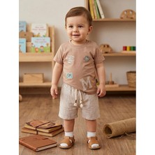 Butik Erkek Bebek %100 Pamuklu Şortlu 2'li Takım