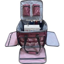 Mavi Makina Ev Tipi Dikiş Makine Çantası Pembe