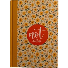 Elma Kırtasiye Çiçek Serisi 14X20 Sert Kapak Çizgili Defter