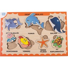 Ca Games Ahşap Deniz Hayvanları Eğitici Set (5 Adet)