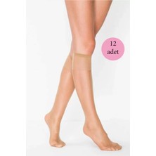 Byb Moda Tasarım 12 Adet Süper Ince 15 Den Mat Pantolon Çorabı Bronz