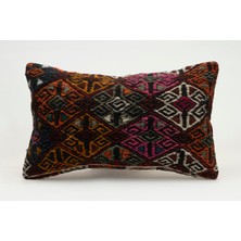 Kilim Wholesale El Yapımı Kilimden Yapılmış Vintage Kırlent Kılıfı, Yün, 30X50 cm