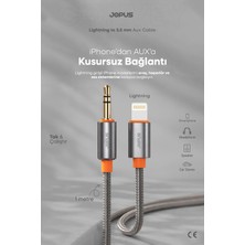 Jopus 11 12 13 14 Pro Max Serisi Uyumlu Lightning Örgülü Aux Kablosu, iPhone Aux Tak Çalıştır, 1 M Ja-05