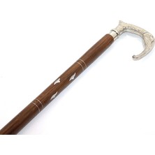 PremiumPort Şık Pirinç Fil Başlıklı Baston 92 Cm, Dayanıklı ve Hafif Tasarım