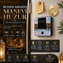 Nuha Dijital Kur’an-I Kerim Okuyucu Magnet | Manyetik, Şarjlı, 4 Saat Kesintisiz | Buzdolabı Için Manevi Ses Cihazı
