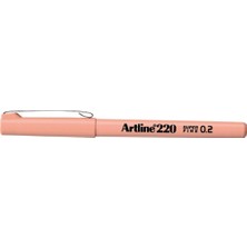 Artline 220N Super Fine Ince Keçe Uçlu Yazı Kalemi Uç 0.2mm Aprıcot (Kayısı)