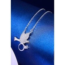 Innuendo Jewelry 925 Ayar Gümüş Kuş Figürlü Yüzük Detaylı Kolye