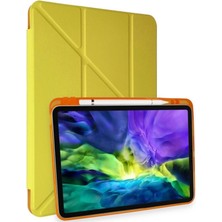 Bigelal Ipad Pro 11 (2018) Kılıf Kalemlikli Mars Tablet Kılıfı - Açık Sarı