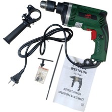 West Plus 13 mm Darbeli Matkap 800 Watt Metal Mandren