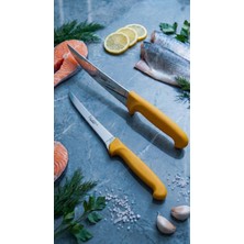 Lazbisa Gold Serisi Mutfak Bıçak Fileto Bıçağı Steak Bıçak Et Balık Tavuk Kesme Fileto Bıçağı 2 Li Set ( Mft-020 )