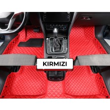 Opel Insignıa Sport 2016-2024 Kırmızı Renk 8d Diamond Kaymaz Deri Oto Paspas