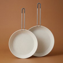 Emsan Biogranit White Stone 2'li Tava Seti