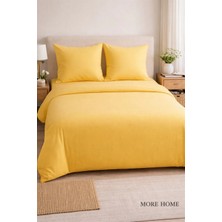 More Home Çift Kişilik Yorgan kılıfı + Yastık Kılıfı (Çarşafsız) Sarı