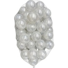 ATLAS BABY&CHILD 7 cm 50'li Inci Oyun Havuz Topu Çocuklar Için Güvenli Plastik Top | Nişan Parti Süsü