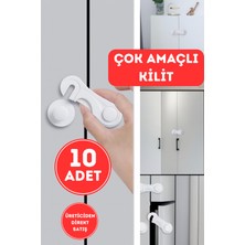 Özgürce 10'lu Çok Amaçlı Güvenlik Kapak Kilidi, Çekmece ve Dolap Güvenliği