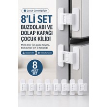 Özgürce 8’li Set Buzdolabı ve Dolap Kapağı Çocuk Kilidi, Güçlü ve Kolay Kurulum