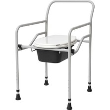 PremiumPort Katlanabilir Seyyar Hasta ve Yaşlı Tuvalet Sandalyesi Klozetli, Pratik Kullanım