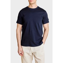 Brooks Brothers Patch Logolu % 100 Pamuk Bisiklet Yaka T Shirt Erkek T Shirt BBSS26MTS002137