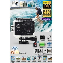 L'edoren Aksiyon Kask Kamerası 170 Derece 16 Mp 4K Ultra Hd Wifi Aksiyon Kamerası Kumandalı