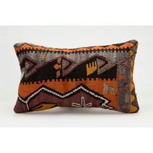 Kilim Wholesale El Yapımı Eski Kilimden Yapılmış Vintage Kırlent Kılıfı, Yün, 30X50 cm