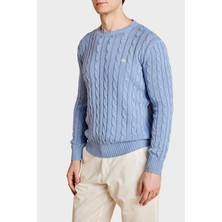 Brooks Brothers %100 Pamuk Saç Örgü Desenli Bisiklet Yaka Kazak Erkek Kazak BBSS26MKL030116
