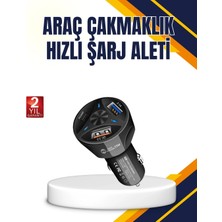 Hsc Bilişim Polygold Quick Charger 55W Araç Şarj Cihazı Pd USB C Destekli