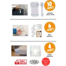 Özgürce Çocuk Güvenlik Seti: Dolap, Köşe ve Priz Koruyucu 20 Parça