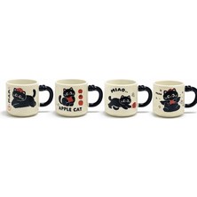 Hsc Bilişim Özel Tasarım Kedi Figürlü 3D Kulp Detaylı Seramik Kupa Bardak