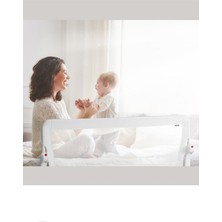Özgürce Yatak Güvenlik Bariyeri, 150X65 cm Beyaz Yatak Korkuluğu