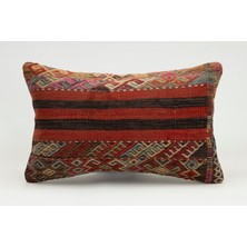 Kilim Wholesale El Yapımı Eski Kilimden Yapılmış Vintage Kırlent Kılıfı, Yün, 30X50 cm