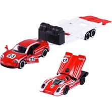 Majorette Porsche Deluxe Trailer 3’lü Set Porsche Taycan Turbo S + Porsche 917
