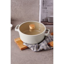 Neoflam Fika Seramik Kaplama Cam Kapaklı Alüminyum Döküm Tencere 20 cm