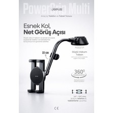 Jopus Araç Içi Telefon ve Tablet Tutucu Güçlü Vakumlu 360° Araç Tutucu JO-AT114