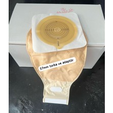 PremiumPort 10 Adet Kolostomi Torbası ve Adaptörü, 57MM Kesilebilir, Güvenli Kullanım